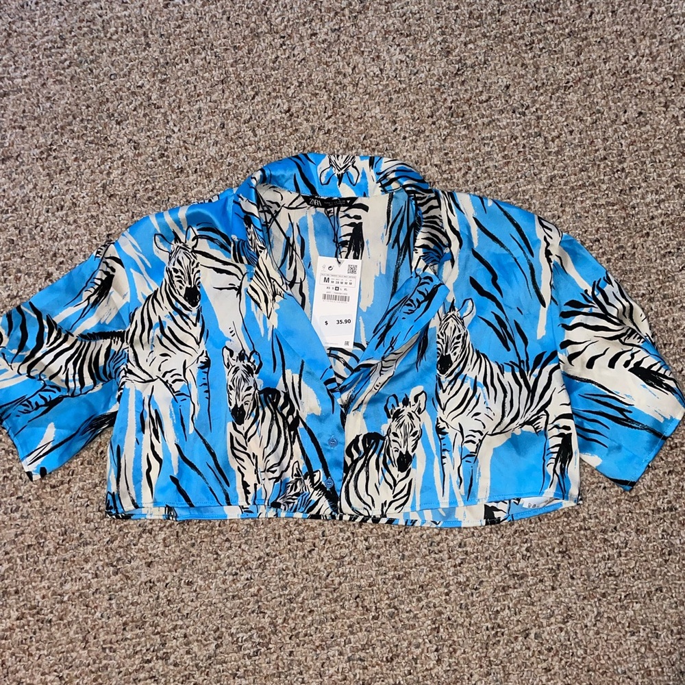 Zebra Crop Top